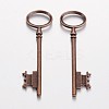 Tibetan Style Alloy Skeleton Key Large Pendants LS-TIBEP-S105-R-RS-1