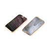 Natural Black Lip Shell Pendants with Golden Brass Edge BSHE-T014-22-2