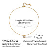 Square Cubic Zirconia Pendant Necklaces with 304 Stainless Steel Real 18K Gold Plated Cable Chains for Women DB6787-2-1