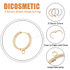 12Pcs 3 Colors 201 Stainless Steel Huggie Hoop Earrings Findings FIND-DC0005-89-5