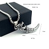 Vintage 304 Stainless Steel Wolf Tooth Shaped Pendant Necklaces for Men CG2118-6