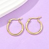 Ion Plating(IP) 304 Stainless Steel Hoop Earrings EJEW-N0016-11G-B-5