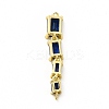 Brass Pave Cubic Zirconia Connector Charms KK-G458-01G-03-2
