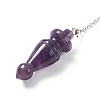 Natural Amethyst Pointed Dowsing Pendulums AJEW-B020-03P-04-3