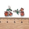 Brass Micro Pave Cubic Zirconia Pendants KK-U060-16P-3