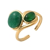 304 Stainless Steel Adjustable Cuff Rings for Women RJEW-B130-02G-2