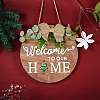 Natural MDF Board Door Hanging Decoration for Front Door Decoration HJEW-SZ0001-04-6