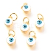 Brass Enamel Pendants KK-Y001-02A-06G-1