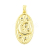 Brass Micro Pave Clear Cubic Zirconia Pendants KK-P263-04B-G-1