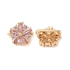 Brass Pave Cubic Zirconia Spacer Bars KK-B090-03A-02G-2