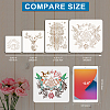 1Pc PET Hollow Out Drawing Painting Stencils DIY-MA0005-76C-4
