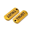 Tibetan Style Alloy Rectangle with Word Trust Pendants LS-TIBEP-Q043-062AG-RS-2