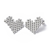Non-Tarnish 304 Stainless Steel Heart Stud Earrings for Women LS-STAS-B034-17P-1