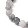 Natural Hawk's Eye & Synthetic Turquoise Beaded Stretch Bracelets for Women Men BJEW-JB13312-4