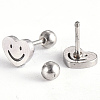 Tarnish Resistant 201 Stainless Steel Barbell Cartilage Earrings EJEW-R147-25-2