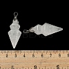 Natural Quartz Crystal Pointed Pendants G-F766-08AS-08-3