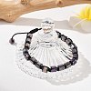 Adjustable Natural Amethyst and Non-magnetic Synthetic Hematite Braided Bead Bracelets BJEW-Z090-01H-3