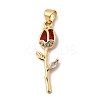Brass Pave Cubic Zirconia Pendants KK-A296-50G-04-1