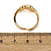 Brass Micro Pave Cubic Zirconia Adjustable Cuff Rings RJEW-C141-01G-5