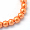 Baking Paint Pearlized Glass Pearl Round Bead Strands HY-Q003-10mm-36-2