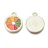Rack Plating Alloy Enamel Pendants LS-ENAM-N051-25-2