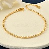 Rack Plating Brass Round Beaded Bracelets for Women BJEW-G735-01G-1