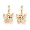 Brass Micro Pave Cubic Zirconia European Dangle Charms KK-N271-21G-1