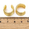 Brass Micro Pave Clear Cubic Zirconia Cuff Earrings EJEW-H158-23G-5