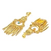 Bohemia Zinc Alloy Rhinestone & Resin Clip-on Earrings EJEW-C089-03G-2