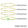4Pcs Bohemian Summer Cross & Glass Seed Bead Beaded Stretch Bracelet Sets BE5944-1-3