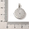 Rack Plating Brass Micro Pave Cubic Zirconia Pendant KK-U027-15P-3