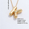 Stainless Steel Party Balloon Letter Pendant Cable Chain Necklaces for Women YF1942-11-1