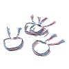 Polyester-cotton Braided Rhombus Pattern Cord Bracelet FIND-PW0013-001A-02-1