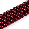 Baking Paint Pearlized Glass Pearl Bead Strands X-HY-N002-6mm-A13-2
