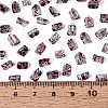 Transparent Spray Painted Glass Seed Beads SEED-L011-10A-21-4