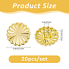 20Pcs 1-Hole Zinc Alloy Shank Buttons FIND-FH0012-17G-2