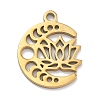 304 Stainless Steel Pendants STAS-R003-03G-01-1
