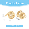 10Pcs Stainless Steel Spiral Pad Cuff Earrings EJEW-HS0001-03G-2