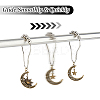 16Pcs 2 Style Iron Shower Curtain Rings for Bathroom HJEW-FH00117-4