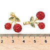 Brass Polymer Clay Pave Rhinestone Pendants KK-B139-14G-3