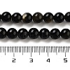 Natural Golden Sheen Obsidian Beads Strands X-G-C068-6mm-9-3