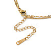 304 Stainless Steel Cable & Round Snake Chains Double Layer Necklace LS-NJEW-Z028-03G-3