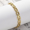 304 Stainless Steel Square Link Chain Bracelets for Women BJEW-F488-21G-02-2