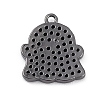 Rack Plating Brass Cubic Zirconia Pendants KK-D031-04B-01-2