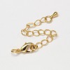 PVD Vacuum Plating Brass Chain Extender KK-I598-16G-RS-1