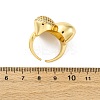 Brass Micro Pave Cubic Zirconia Adjustable Cuff Rings for Women RJEW-U053-07G-5