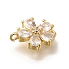 Brass Micro Pave Cubic Zirconia Pendants KK-M295-15G-03-2