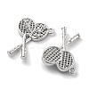 Rack Plating Brass Clear Cubic Zirconia Pendants KK-M102-16G-B-2