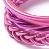 4Pcs 4 Style Plastic Cord Braided Jelly Stretch Bracelets Set BJEW-R313-02D-2