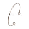 Tarnish Resistant Fashion 304 Stainless Steel Cuff Bangles Torque Bangles BJEW-H473-01P-2
